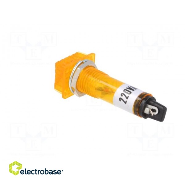 Indicator: with neon lamp | prominent | yellow | 230VAC | plastic image 4