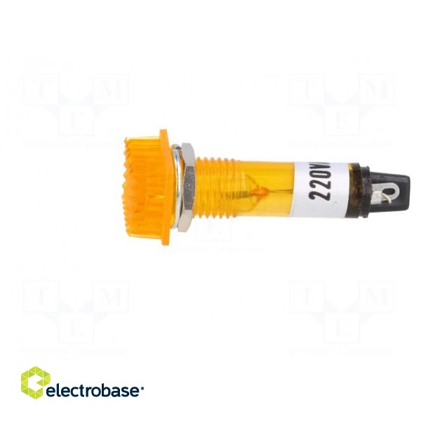Indicator: with neon lamp | prominent | yellow | 230VAC | plastic image 3