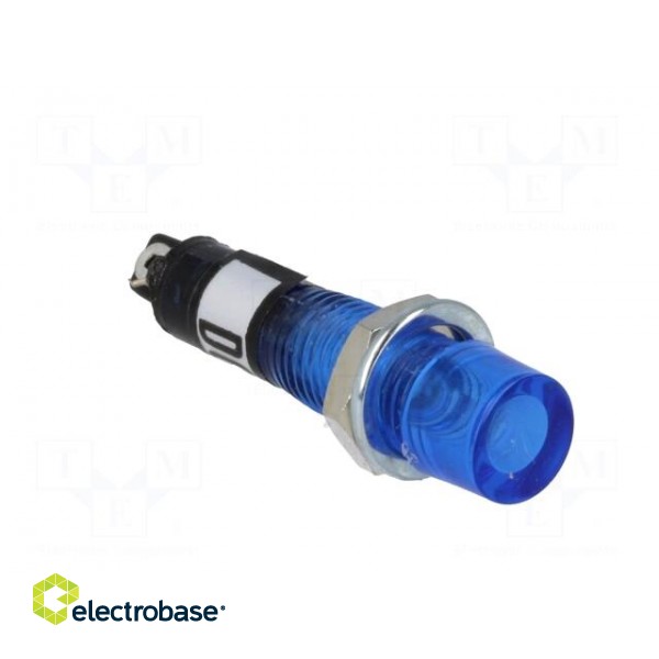 Indicator: with neon lamp | recessed | blue | 12VAC | Cutout: Ø7.5mm image 8