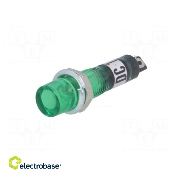 Indicator: with neon lamp | recessed | green | 12VAC | Cutout: Ø7.5mm image 2