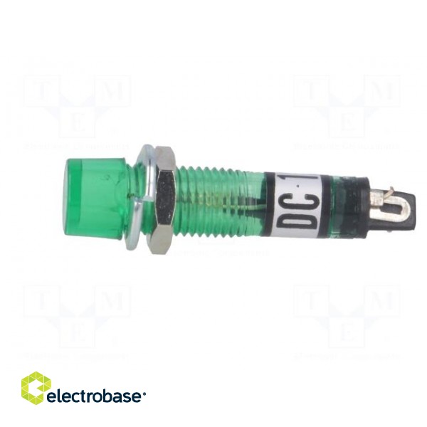 Indicator: with neon lamp | recessed | green | 12VAC | Cutout: Ø7.5mm image 3