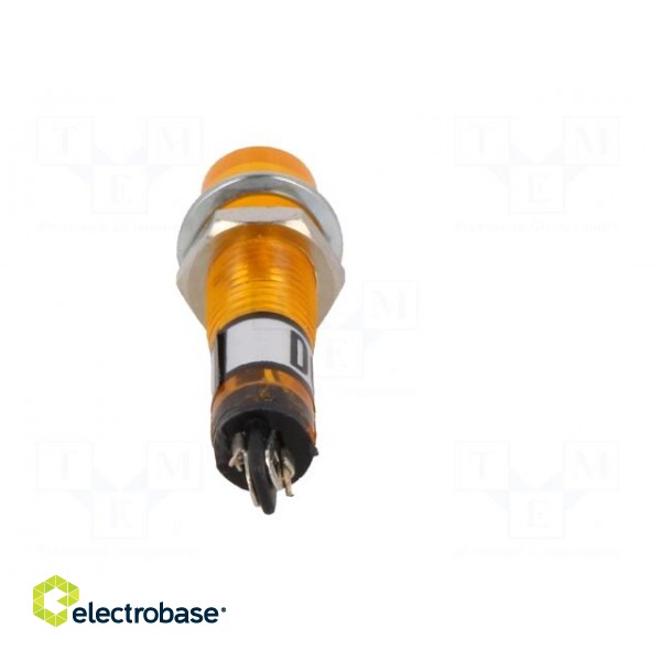 Indicator: with neon lamp | recessed | orange | 12VAC | Cutout: Ø7.5mm фото 5