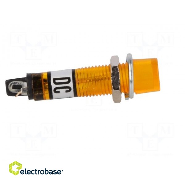 Indicator: with neon lamp | recessed | orange | 12VAC | Cutout: Ø7.5mm image 7