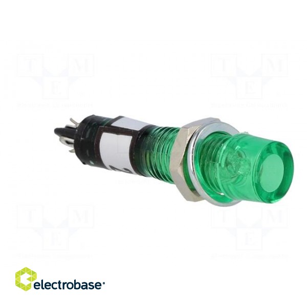 Indicator: with neon lamp | recessed | green | 230VAC | Cutout: Ø7.5mm фото 8