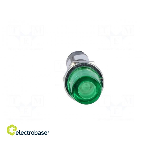 Indicator: with neon lamp | recessed | green | 230VAC | Cutout: Ø7.5mm фото 9