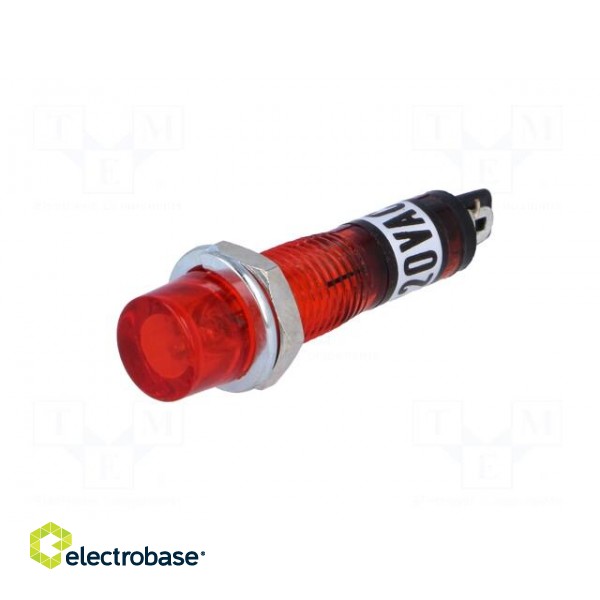 Indicator: with neon lamp | recessed | red | 230VAC | Cutout: Ø7.5mm image 2