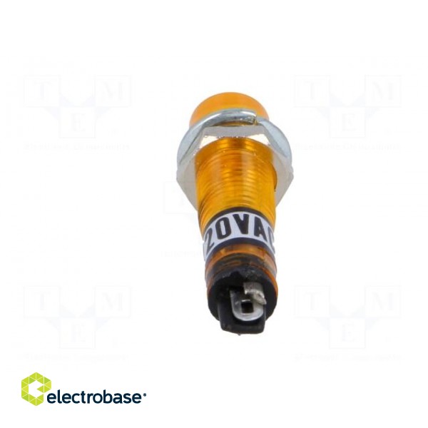 Indicator: with neon lamp | recessed | orange | 230VAC | plastic | IP20 фото 5