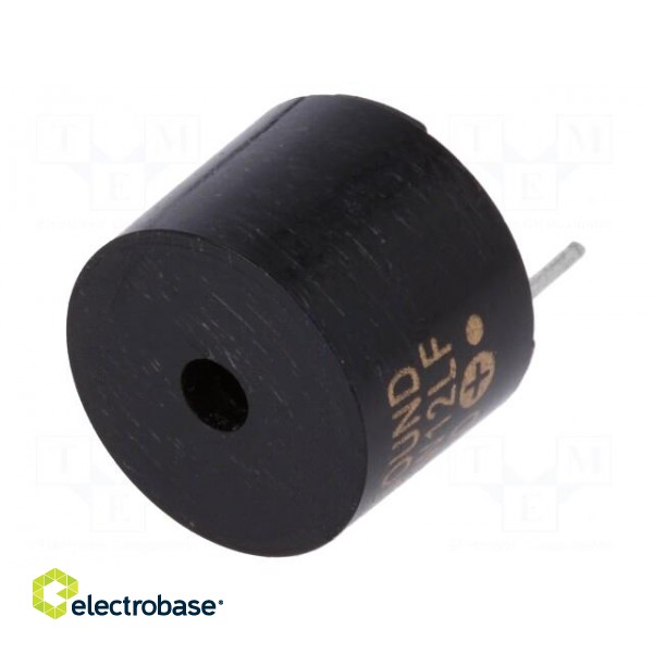 Sound transducer: electromagnetic alarm | 12mm | Sound level: 85dB