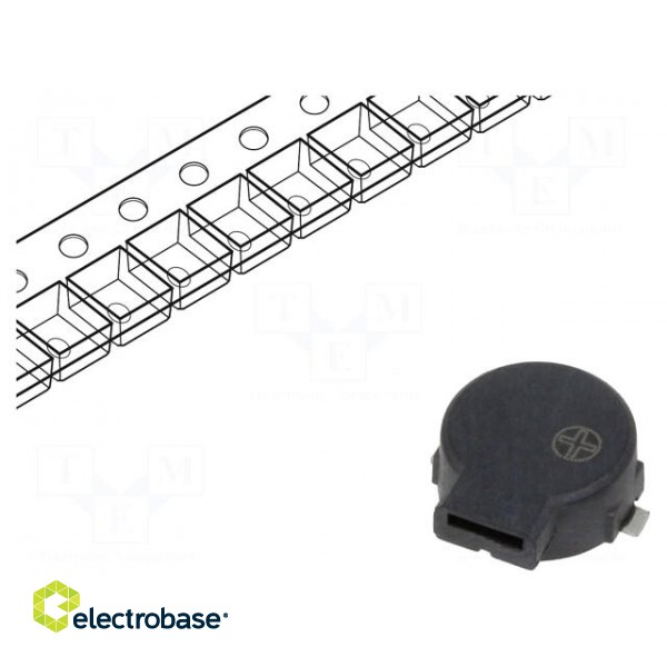 Sound transducer: electromagnetic alarm | SMD | 2700Hz | 80mA | 30Ω