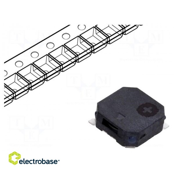 Sound transducer: electromagnetic signaller | SMD | 2731Hz | 100mA