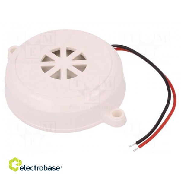Sound transducer: piezo alarm | 12÷24VDC | Colour: white