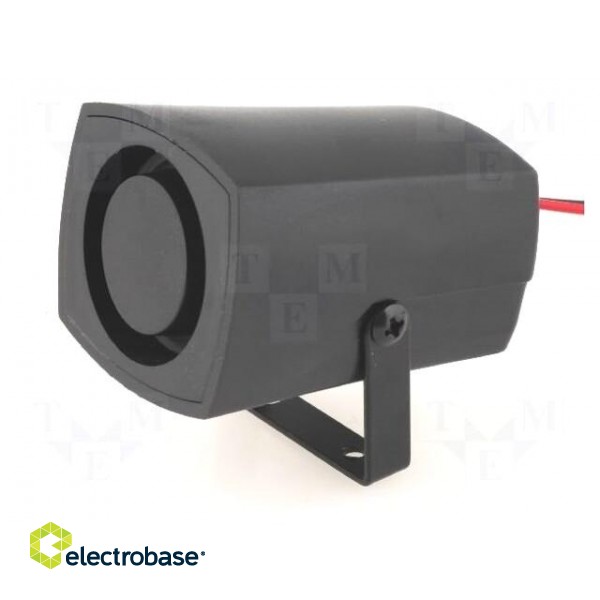 Sound transducer: piezo siren | 250mA | -20÷60°C | 6÷16VDC
