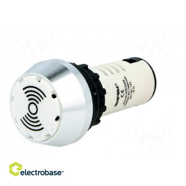 Signaller: sound | 80dB | Illumin: LED 12VAC/DC | IP40 | Ø22mm | max.6mm image 2