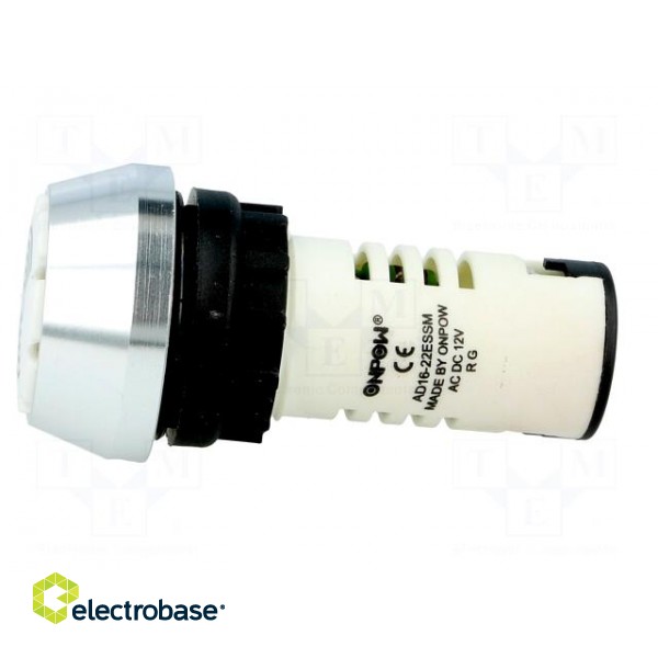 Signaller: sound | 80dB | Illumin: LED 12VAC/DC | IP40 | Ø22mm | max.6mm фото 3