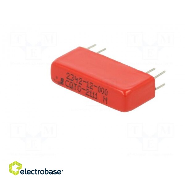 Relay: reed switch | DPDT | Ucoil: 12VDC | 0.25A | max.100VDC | 10W | THT image 2