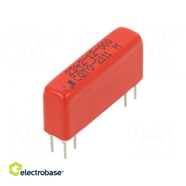Relay: reed switch | DPDT | Ucoil: 12VDC | 0.25A | max.100VDC | 10W | THT image 1