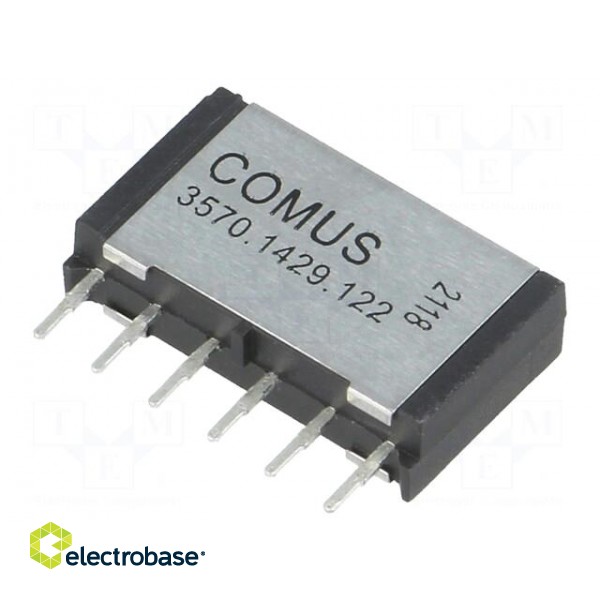 Relay: reed switch | DPST-NO | Ucoil: 12VDC | 1A | max.200VDC | 15W | THT