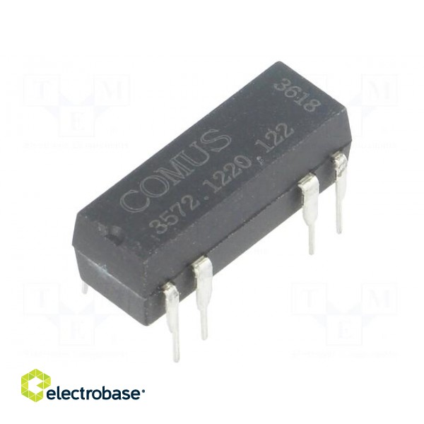 Relay: reed | DPST-NO | Ucoil: 12VDC | 500mA | max.150VDC | 10W | THT