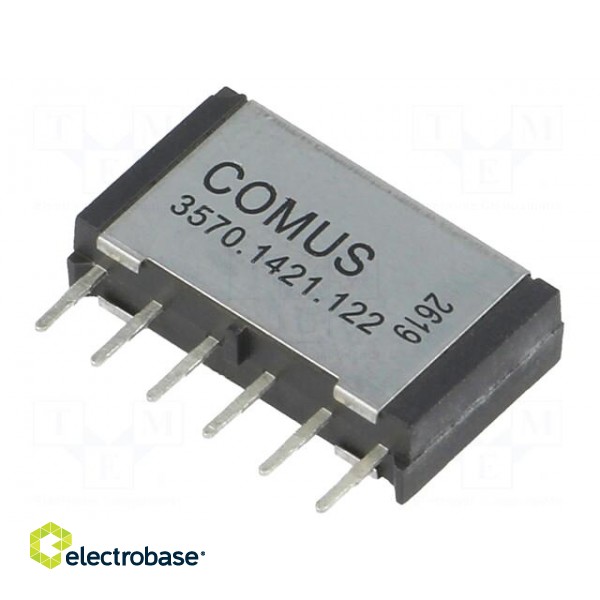 Relay: reed | DPST-NO | Ucoil: 12VDC | 500mA | max.200VDC | 10W | THT | SIP