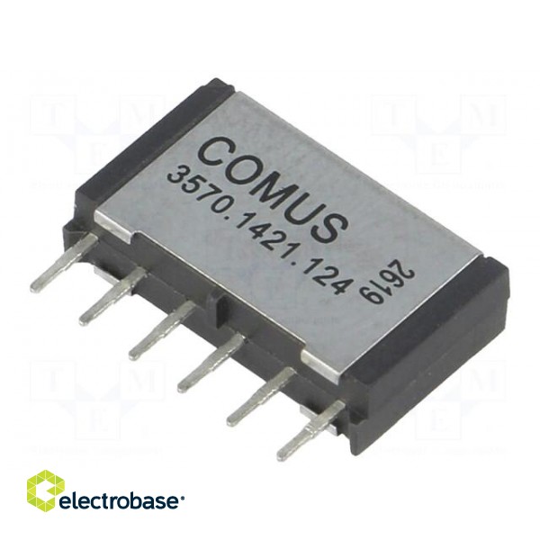 Relay: reed | DPST-NO | Ucoil: 12VDC | 500mA | max.200VDC | 10W | THT | SIP