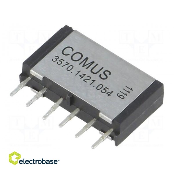 Relay: reed | DPST-NO | Ucoil: 5VDC | 500mA | max.200VDC | 10W | THT | SIP