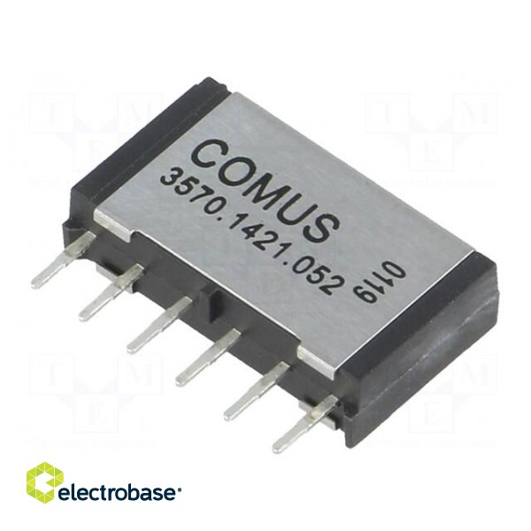Relay: reed | DPST-NO | Ucoil: 5VDC | 500mA | max.200VDC | 10W | THT | SIP