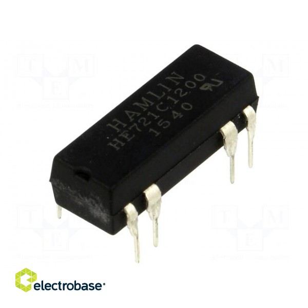 Relay: reed | SPDT | Ucoil: 12VDC | max.175VDC | Rcoil: 500Ω | 288mW | PCB