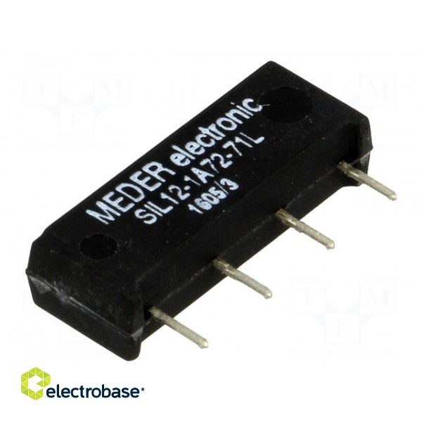 Relay: reed switch | SPST-NO | Ucoil: 12VDC | 1.25A | max.200VDC | 145mW
