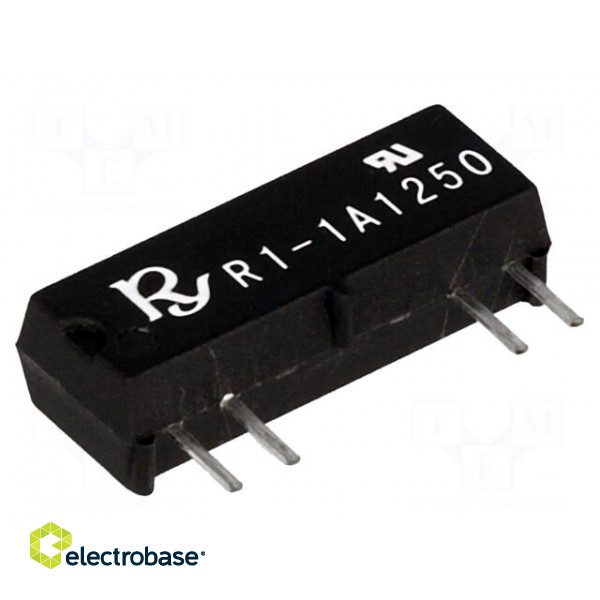 Relay: reed switch | SPST-NO | Ucoil: 12VDC | 1A | max.250VDC | 10VA