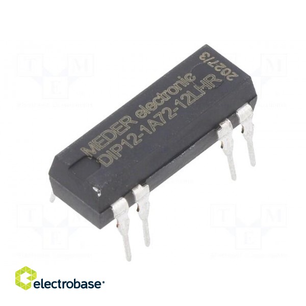 Relay: reed switch | SPST-NO | Ucoil: 12VDC | 500mA | max.200VDC | 72mW