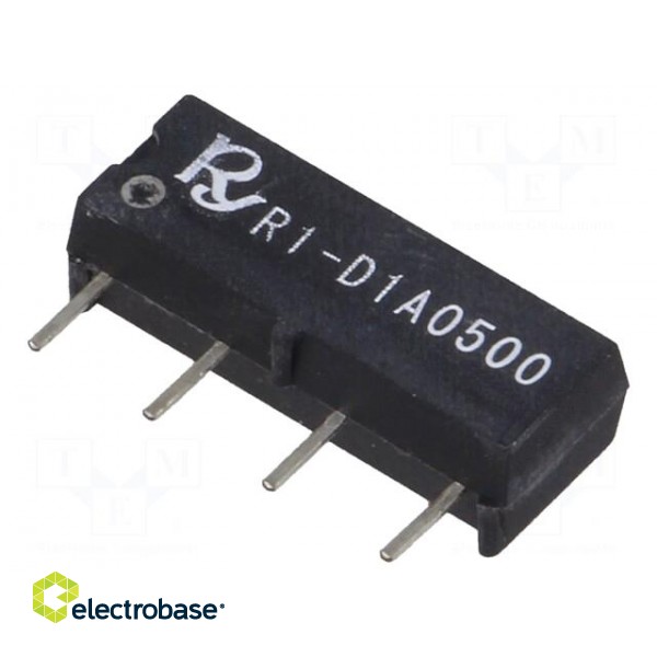 Relay: reed switch | SPST-NO | Ucoil: 5VDC | 1A | max.250VDC | 10VA | 50mW