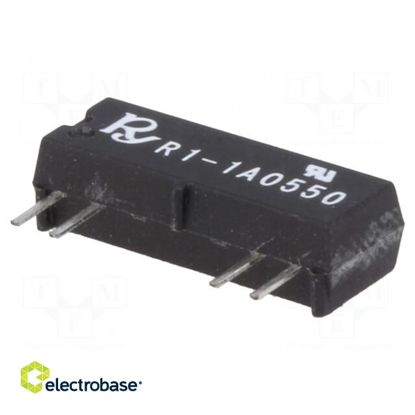 Relay: reed switch | SPST-NO | Ucoil: 5VDC | 1A | max.250VDC | 10VA | 50mW