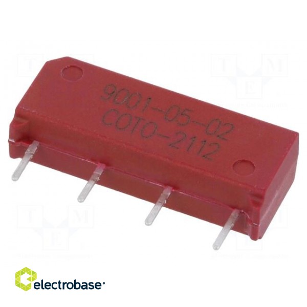 Relay: reed switch | SPST-NO | Ucoil: 5VDC | 0.5A | max.200VDC | 10W