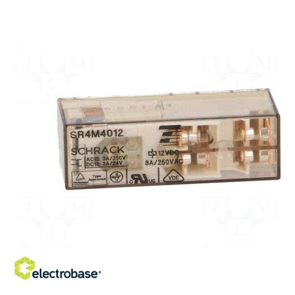 Relay: electromagnetic | 3PST-NO + SPST-NC | Ucoil: 12VDC | 8A/30VDC фото 9