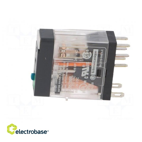 Relay: electromagnetic | DPDT | Ucoil: 110VDC | 5A | 5A/250VAC | socket image 3