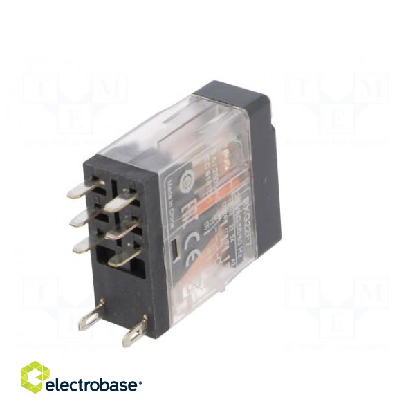 Relay: electromagnetic | DPDT | Ucoil: 120VAC | 5A | 5A/250VAC | socket image 6