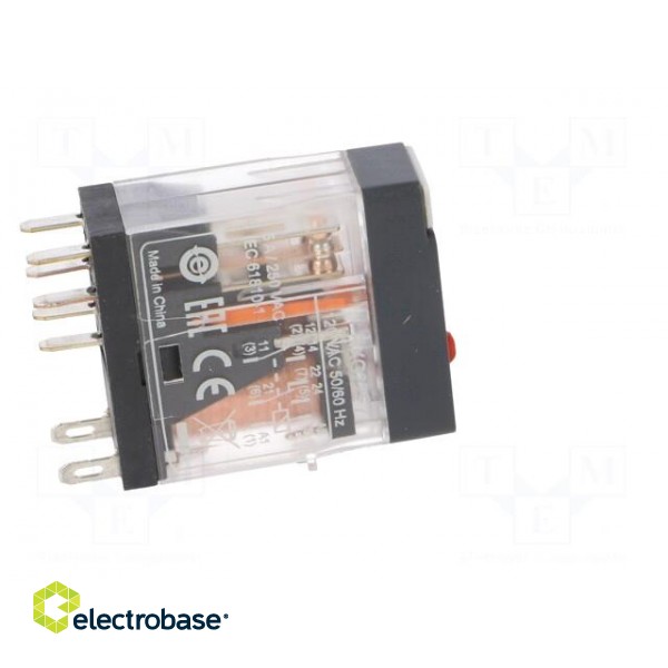 Relay: electromagnetic | DPDT | Ucoil: 120VAC | 5A | 5A/250VAC | socket image 7