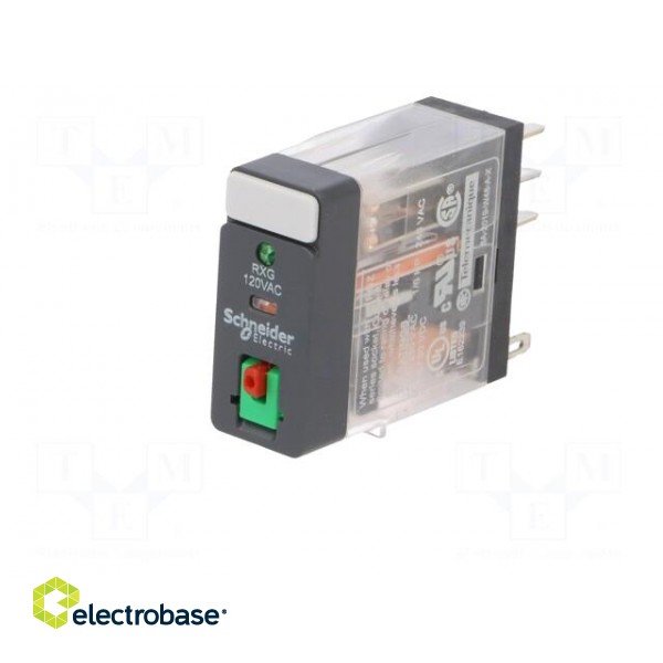 Relay: electromagnetic | DPDT | Ucoil: 120VAC | 5A | 5A/250VAC | socket image 2