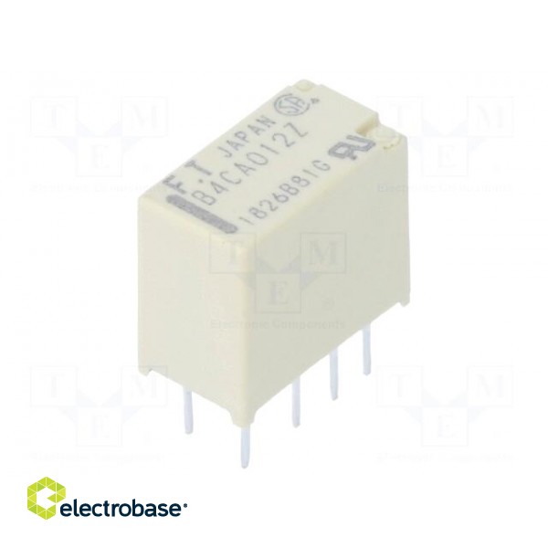 Relay: electromagnetic | DPDT | Ucoil: 12VDC | 0.3A/125VAC | 1A/30VDC image 1