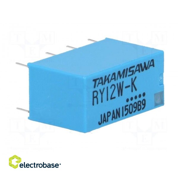 Relay: electromagnetic | DPDT | Ucoil: 12VDC | 1A | 0.5A/120VAC | PCB фото 8