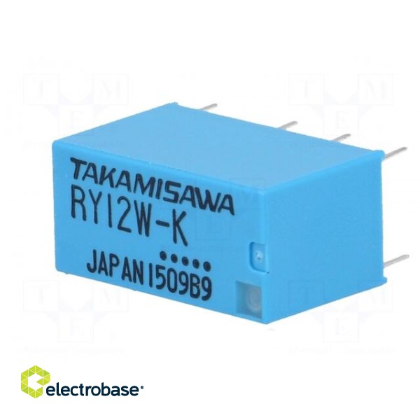 Relay: electromagnetic | DPDT | Ucoil: 12VDC | 1A | 0.5A/120VAC | PCB фото 2
