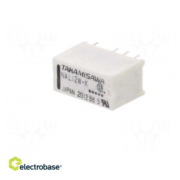 Relay: electromagnetic | DPDT | Ucoil: 12VDC | 2A | 0.5A/125VAC | PCB image 2