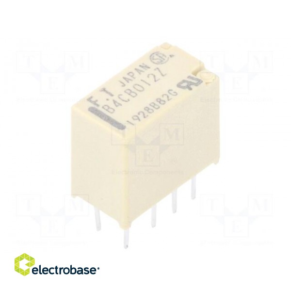 Relay: electromagnetic | DPDT | Ucoil: 12VDC | 0.3A/125VAC | 1A/30VDC image 1