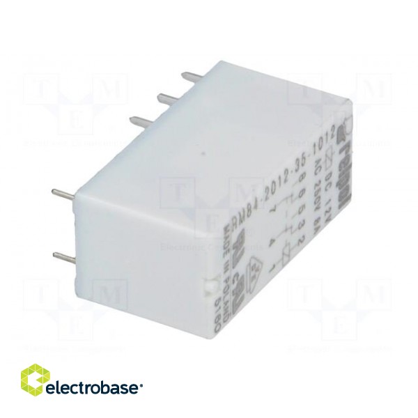 Relay: electromagnetic | DPDT | Ucoil: 12VDC | 8A/250VAC | 8A/24VDC | 8A image 8