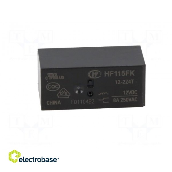 Relay: electromagnetic | DPDT | Ucoil: 12VDC | 8A | 8A/250VAC | PCB фото 9