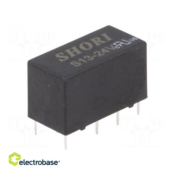 Relay: electromagnetic | DPDT | Ucoil: 12VDC | 0.5A/125VAC | 1A/30VDC image 1