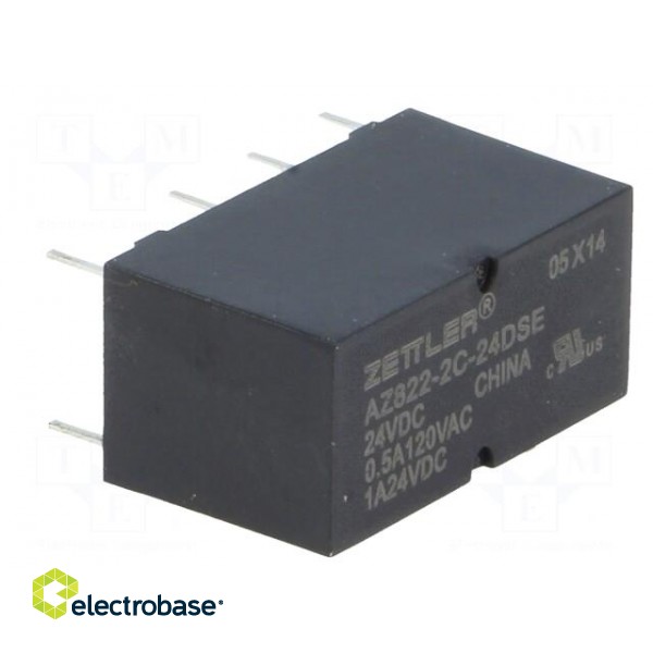 Relay: electromagnetic | DPDT | Ucoil: 24VDC | 2A | 0.5A/120VAC | PCB фото 8