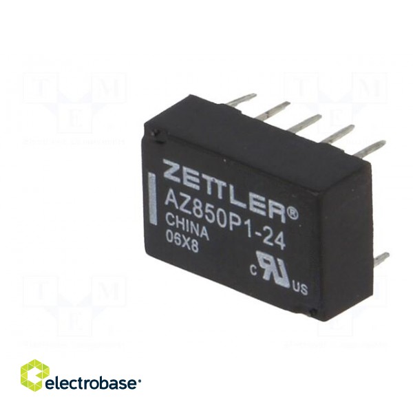 Relay: electromagnetic | DPDT | Ucoil: 24VDC | 0.5A/125VAC | 1A/30VDC image 2