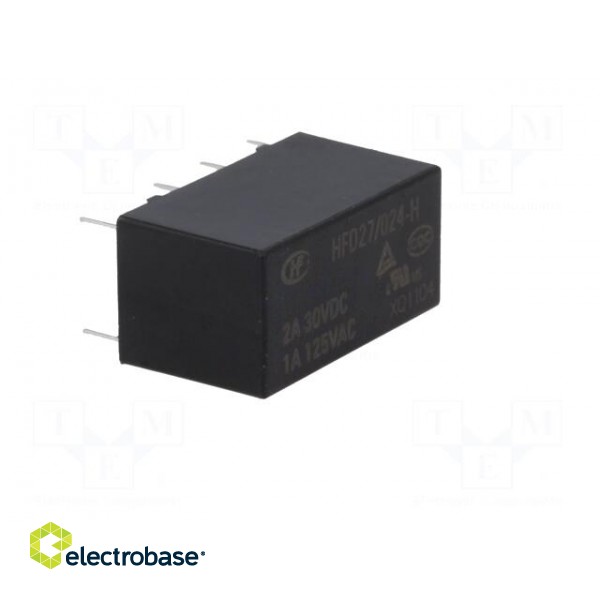 Relay: electromagnetic | DPDT | Ucoil: 24VDC | 1A/125VAC | 2A/30VDC | 2A image 8