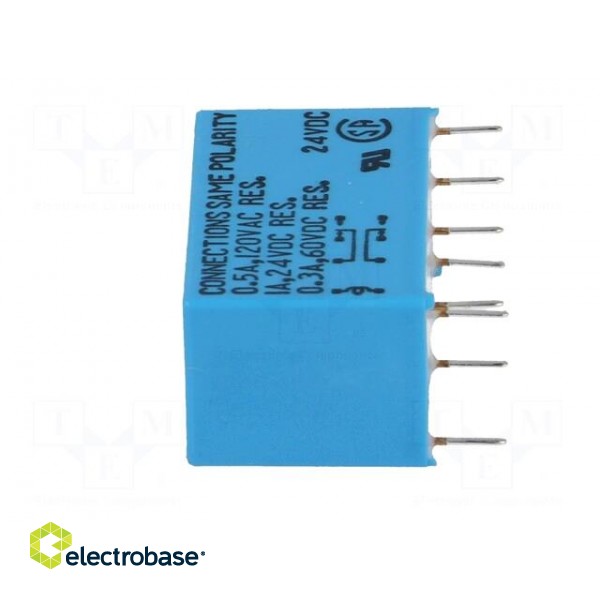 Relay: electromagnetic | DPDT | Ucoil: 24VDC | 0.5A/120VAC | 1A/24VDC фото 3
